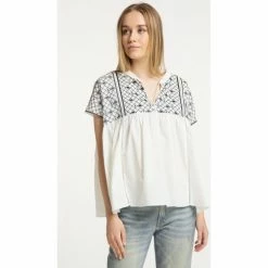 Dreimaster Tunique 37315424 Fumo for Tops / Blouses Couleur Blanc -Boutique en ligne Dreimaster 20714524 500 C