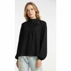 Dreimaster Tunique 37315574 embell for Tops / Blouses Couleur Noir -Boutique en ligne Dreimaster 20714532 500 B