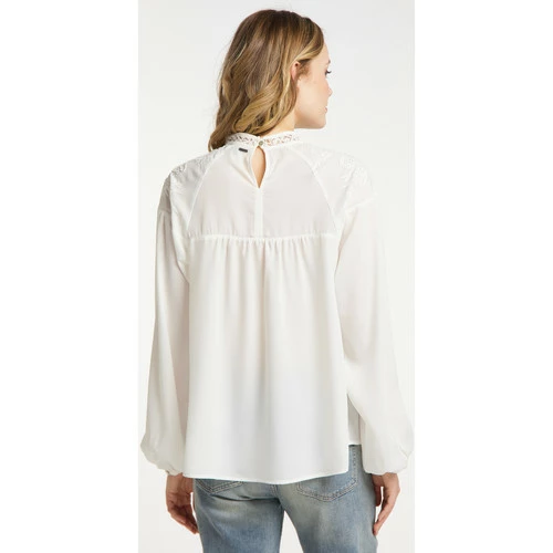 Dreimaster Tunique 37315574 embell for Tops / Blouses Couleur Blanc 5 Dreimaster Tunique 37315574 embell for Tops / Blouses Couleur Blanc – Image 3
