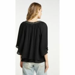 Dreimaster Tunique 37316020 embell for Tops / Blouses Couleur Noir -Boutique en ligne Dreimaster 20714537 500 C