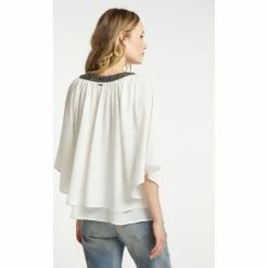 Dreimaster Tunique 37316020 embell for Tops / Blouses Couleur Blanc -Boutique en ligne Dreimaster 20714538 500 C