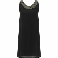 Dreimaster robe avec broderie de perles 37316023 embell for Robes Couleur Noir