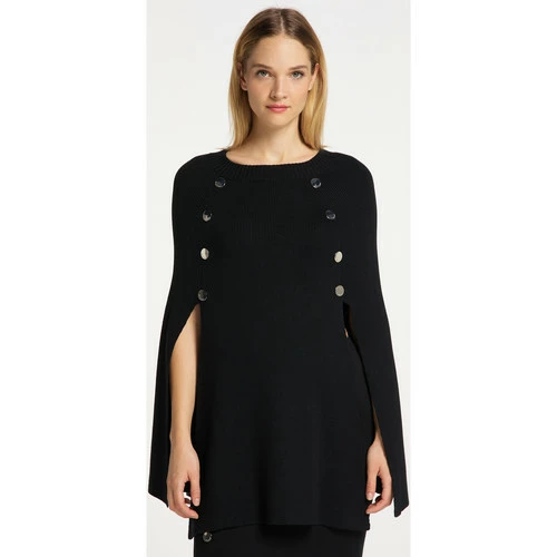 Dreimaster Cape tricotée 39719664 baradello for Pulls & Gilets Couleur Noir 4 Dreimaster Cape tricotée 39719664 baradello for Pulls & Gilets Couleur Noir – Image 2