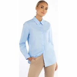 Dreimaster blouse chemise 31224788 iridia for Tops / Blouses Couleur Bleu -Boutique en ligne Dreimaster 23329307 500 C