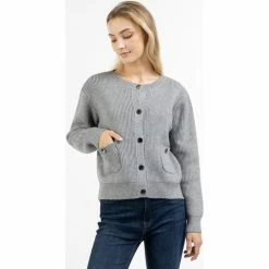 Dreimaster Strickjacke mit Knöpfen 39525068 palpito for Pulls & Gilets Couleur Gris -Boutique en ligne Dreimaster 23734598 500 C