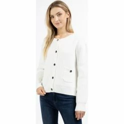 Dreimaster Strickjacke mit Knöpfen 39525068 palpito for Pulls & Gilets Couleur Blanc -Boutique en ligne Dreimaster 23734600 500 C