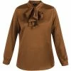 Dreimaster Blouse à manches longues 31225622 baradello for Tops / Blouses Couleur Marron -Boutique en ligne Dreimaster 23734605 500 A