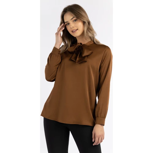 Dreimaster Blouse à manches longues 31225622 baradello for Tops / Blouses Couleur Marron 5 Dreimaster Blouse à manches longues 31225622 baradello for Tops / Blouses Couleur Marron – Image 3