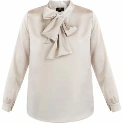 Dreimaster Blouse à manches longues 31225622 baradello for Tops / Blouses Couleur Beige