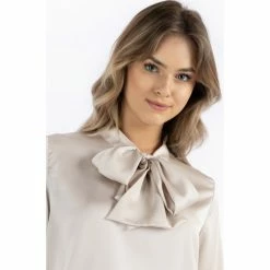 Dreimaster Blouse à manches longues 31225622 baradello for Tops / Blouses Couleur Beige -Boutique en ligne Dreimaster 23734606 500 C
