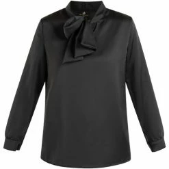 Dreimaster Blouse à manches longues 31225622 baradello for Tops / Blouses Couleur Noir