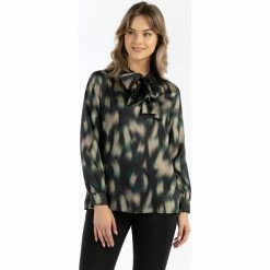 Dreimaster Blouse à noeud papilon 31225626 baradello for Tops / Blouses Couleur Noir -Boutique en ligne Dreimaster 23734610 500 C