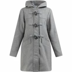 Dreimaster Dufflecoat aus Wollgemisch 31023816 nascita for Manteaux Couleur Gris