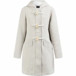 Dreimaster Fischgrat-Dufflecoat 31023817 nascita for Manteaux Couleur Beige