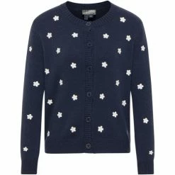 Dreimaster Strickjacke mit Knöpfen 39425050 idem for Vestes Couleur Bleu