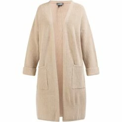 Dreimaster Offener Strick Cardigan 39425052 idem for Pulls & Gilets Couleur Beige