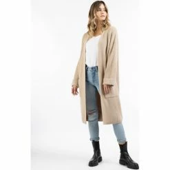 Dreimaster Offener Strick Cardigan 39425052 idem for Pulls & Gilets Couleur Beige -Boutique en ligne Dreimaster 23849819 500 C