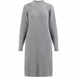 Dreimaster Strick Langarmkleid midi 39425072 imane for Robes Couleur Gris