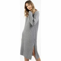 Dreimaster Strick Langarmkleid midi 39425072 imane for Robes Couleur Gris -Boutique en ligne Dreimaster 23849832 500 C