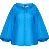 Dreimaster blouse en coton 37325760 markani for Tops / Blouses Couleur Bleu