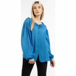 Dreimaster blouse en coton 37325760 markani for Tops / Blouses Couleur Bleu -Boutique en ligne Dreimaster 23849834 500 C