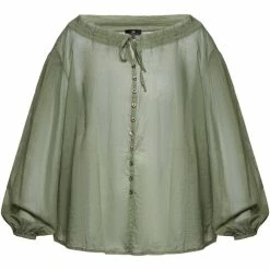 Dreimaster blouse en coton 37325760 markani for Tops / Blouses Couleur Vert