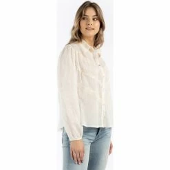Dreimaster Baumwollbluse mit Spitze 37325761 naemi for Tops / Blouses Couleur Blanc -Boutique en ligne Dreimaster 23849843 500 C