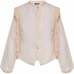 Dreimaster Baumwollbluse mit Spitze und Rüschen 37325763 naemi for Tops / Blouses Couleur Rose