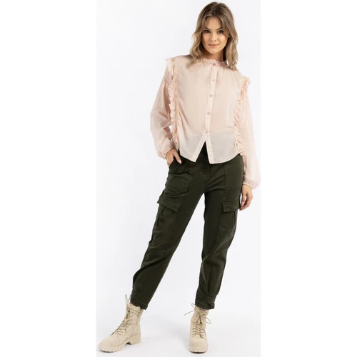 Dreimaster Baumwollbluse mit Spitze und Rüschen 37325763 naemi for Tops / Blouses Couleur Rose 4 Dreimaster Baumwollbluse mit Spitze und Rüschen 37325763 naemi for Tops / Blouses Couleur Rose – Image 2