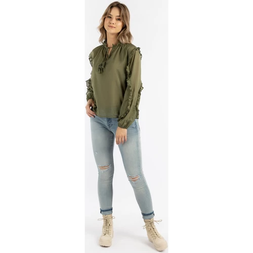 Dreimaster Baumwollbluse mit Rüschen 37325764 naemi for Tops / Blouses Couleur Vert 4 Dreimaster Baumwollbluse mit Rüschen 37325764 naemi for Tops / Blouses Couleur Vert – Image 2
