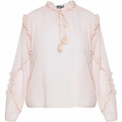 Dreimaster Baumwollbluse mit Rüschen 37325764 naemi for Tops / Blouses Couleur Rose