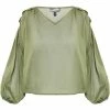 Dreimaster Baumwollbluse mit Spitze 37325765 naemi for Tops / Blouses Couleur Vert -Boutique en ligne Dreimaster 23849856 500 A