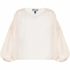 Dreimaster Baumwollbluse mit Spitze 37325765 naemi for Tops / Blouses Couleur Rose