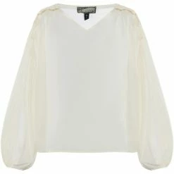 Dreimaster Baumwollbluse mit Spitze 37325765 naemi for Tops / Blouses Couleur Blanc