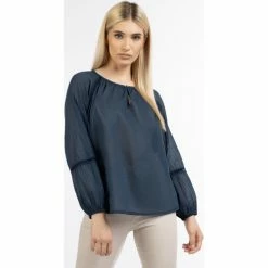 Dreimaster blouse en coton 37325766 markani for Tops / Blouses Couleur Bleu -Boutique en ligne Dreimaster 23849860 500 C