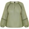 Dreimaster blouse en coton 37325766 markani for Tops / Blouses Couleur Vert