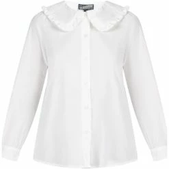 Dreimaster Blouse à manches longues 37325614 bridgeport for Tops / Blouses Couleur Blanc
