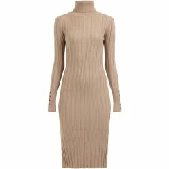 Dreimaster Strick Langarmkleid midi 39725040 iridia for Robes Couleur Jaune