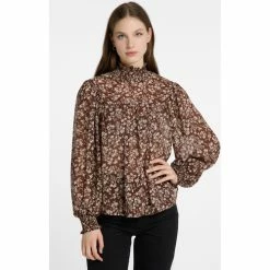 Dreimaster Bluse mit Blütenprint 37324865 bridgeport for Tops / Blouses Couleur Marron -Boutique en ligne Dreimaster 23867561 500 B
