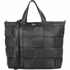 Dreimaster Shopper aus Leder 39125200 eyota for Sacs Ă main Couleur Noir