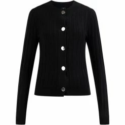 Dreimaster Strickjacke mit Knöpfen 39725042 iridia for Pulls & Gilets Couleur Noir