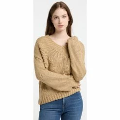 Dreimaster Chandail tricoté grossier 39425058 imane for Pulls & Gilets Couleur Beige -Boutique en ligne Dreimaster 23979673 500 C