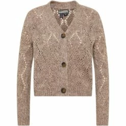 Dreimaster Strickjacke mit Knöpfen 39425060 imane for Pulls & Gilets Couleur Marron