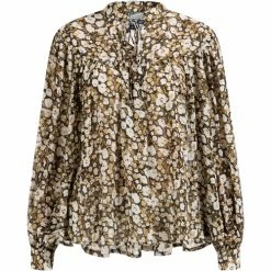 Dreimaster Blouse à manches longues 37324881 bridgeport for Tops / Blouses Couleur Marron