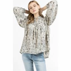 Dreimaster Blouse à manches longues 37324994 bridgeport for Tops / Blouses Couleur Beige -Boutique en ligne Dreimaster 24006825 500 C