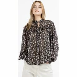 Dreimaster Blouse à manches longues 37324995 bridgeport for Tops / Blouses Couleur Multicolore -Boutique en ligne Dreimaster 24006827 500 C