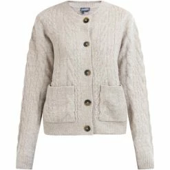 Dreimaster Strickjacke mit Knöpfen 39425096 zitha for Pulls & Gilets Couleur Beige