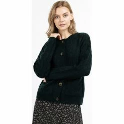 Dreimaster Strickjacke mit Knöpfen 39425096 zitha for Pulls & Gilets Couleur Vert