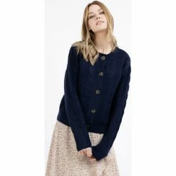 Dreimaster Strickjacke mit Knöpfen 39425096 zitha for Pulls & Gilets Couleur Bleu -Boutique en ligne Dreimaster 24006833 500 C