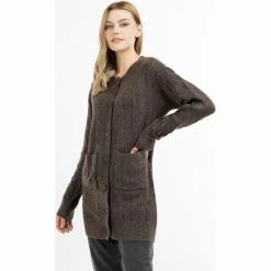 Dreimaster Strickjacke mit Knöpfen 39425097 zitha for Pulls & Gilets Couleur Marron -Boutique en ligne Dreimaster 24006835 500 C